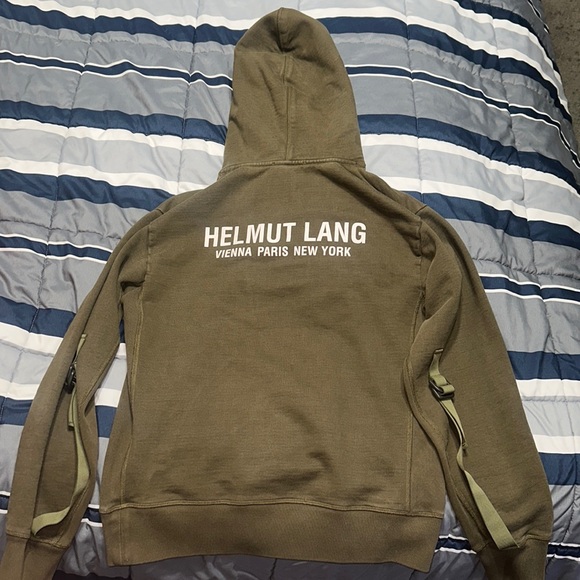 Helmut Lang Logo Text Strap Popover Hoodie